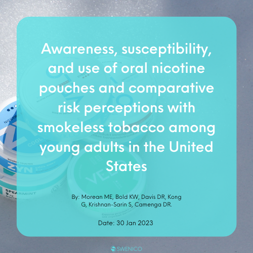 Awareness, susceptibility, and use of oral nicotine pouches and comparative risk perceptions with smokeless tobacco among young adults in the United States