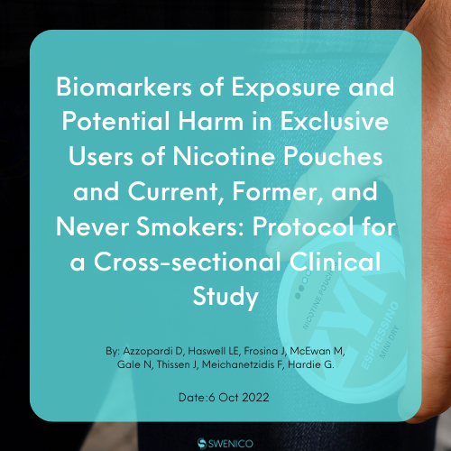 Biomarkers of Exposure and Potential Harm in Exclusive Users of Nicotine Pouches and Current, Former, and Never Smokers: Protocol for a Cross-sectional Clinical Study