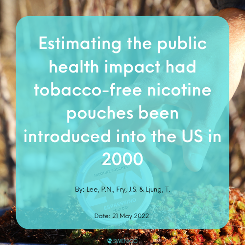 Estimating the public health impact had tobacco-free nicotine pouches been introduced into the US in 2000